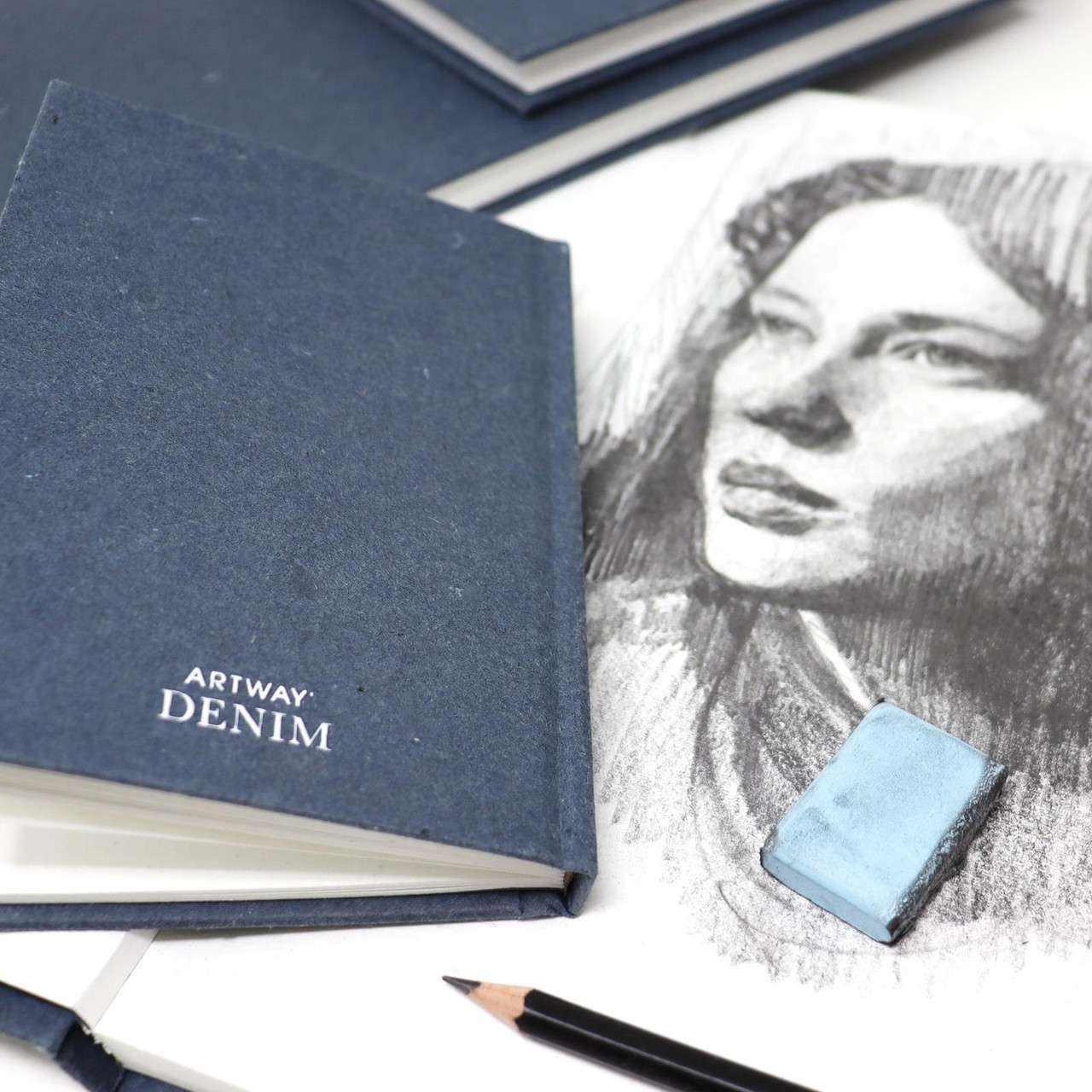 Artway Denim Sketchbook casebound binding