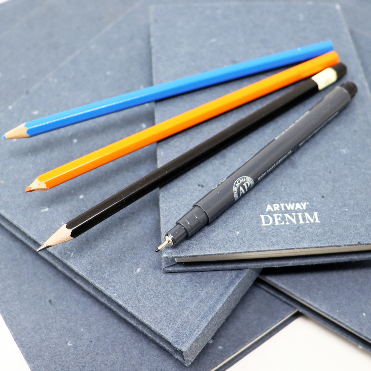 Artway Denim Sketchbook with pencils