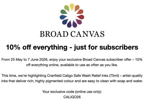 Broad Canvas: 10% off everything
