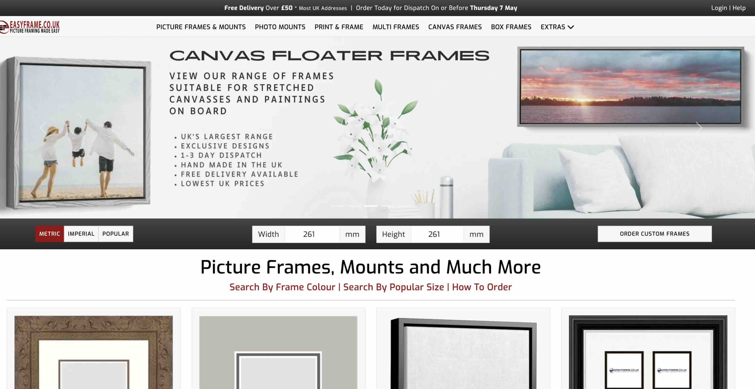EasyFrame UK online picture framing