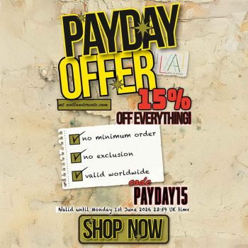 Aall & Create: Payday Treat - 15% off everything until June 1st