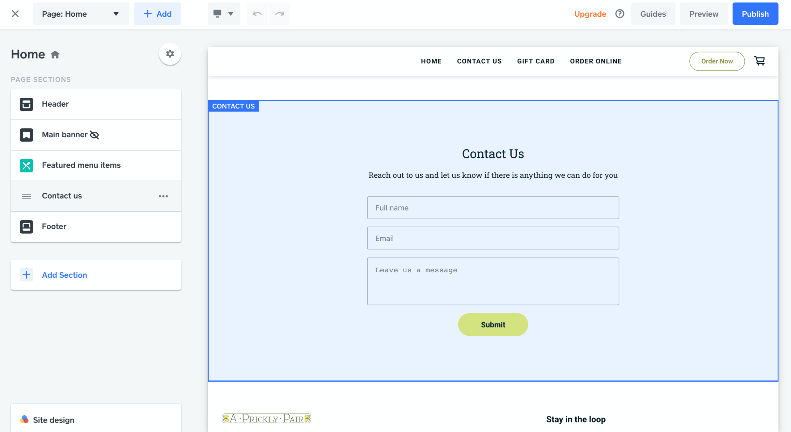 Weebly drag and drop editor interface