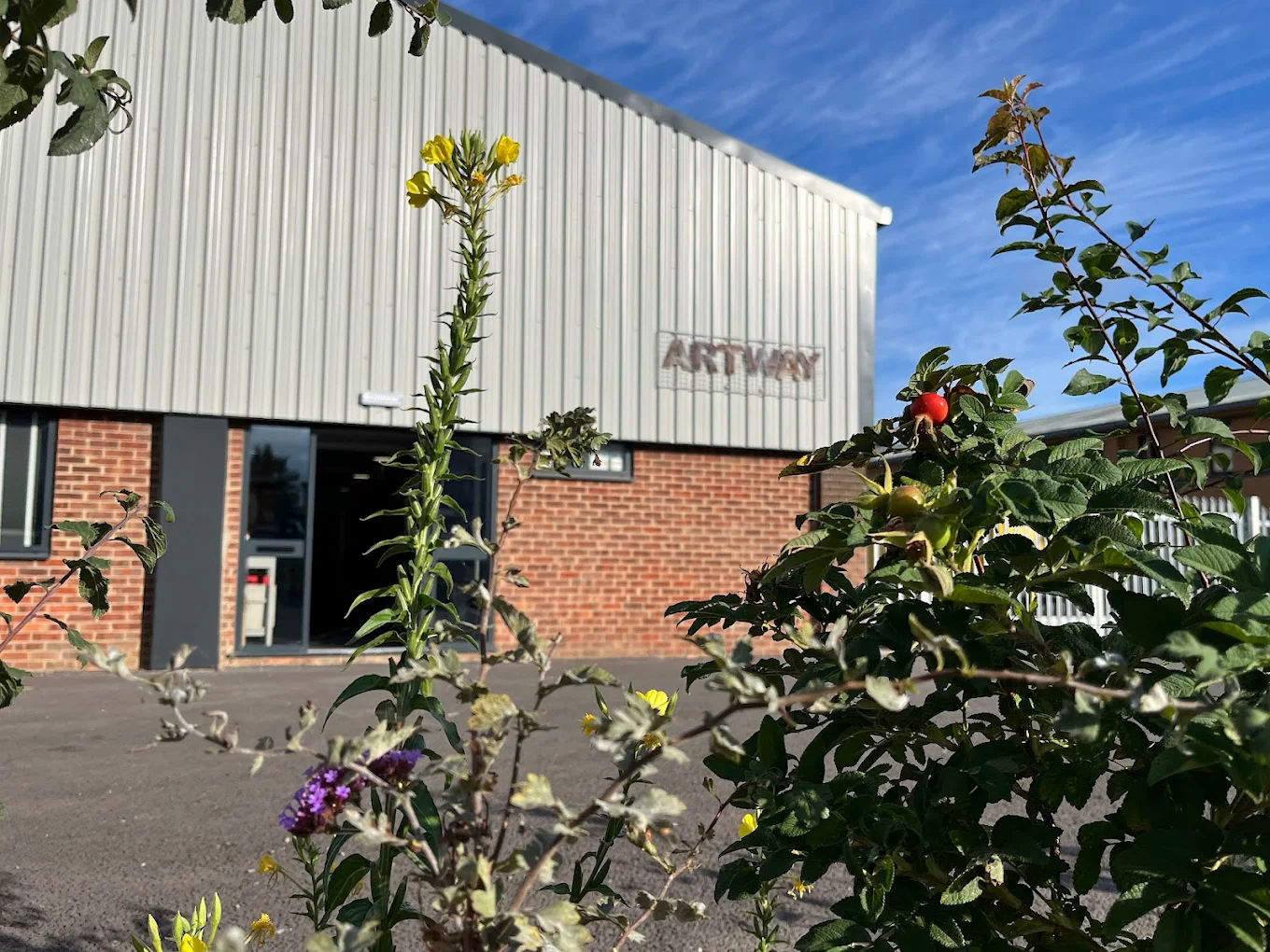 Artway outside building/warehouse