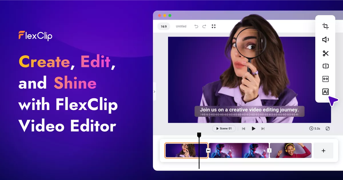 FlexClip AI video editor for artists