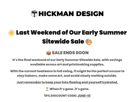Hickmans Design: 10% or More Off Art Supplies