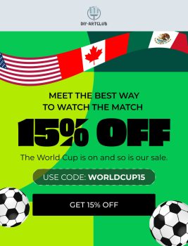 DIY Art Club: World Cup Sale - 15% off (with code)