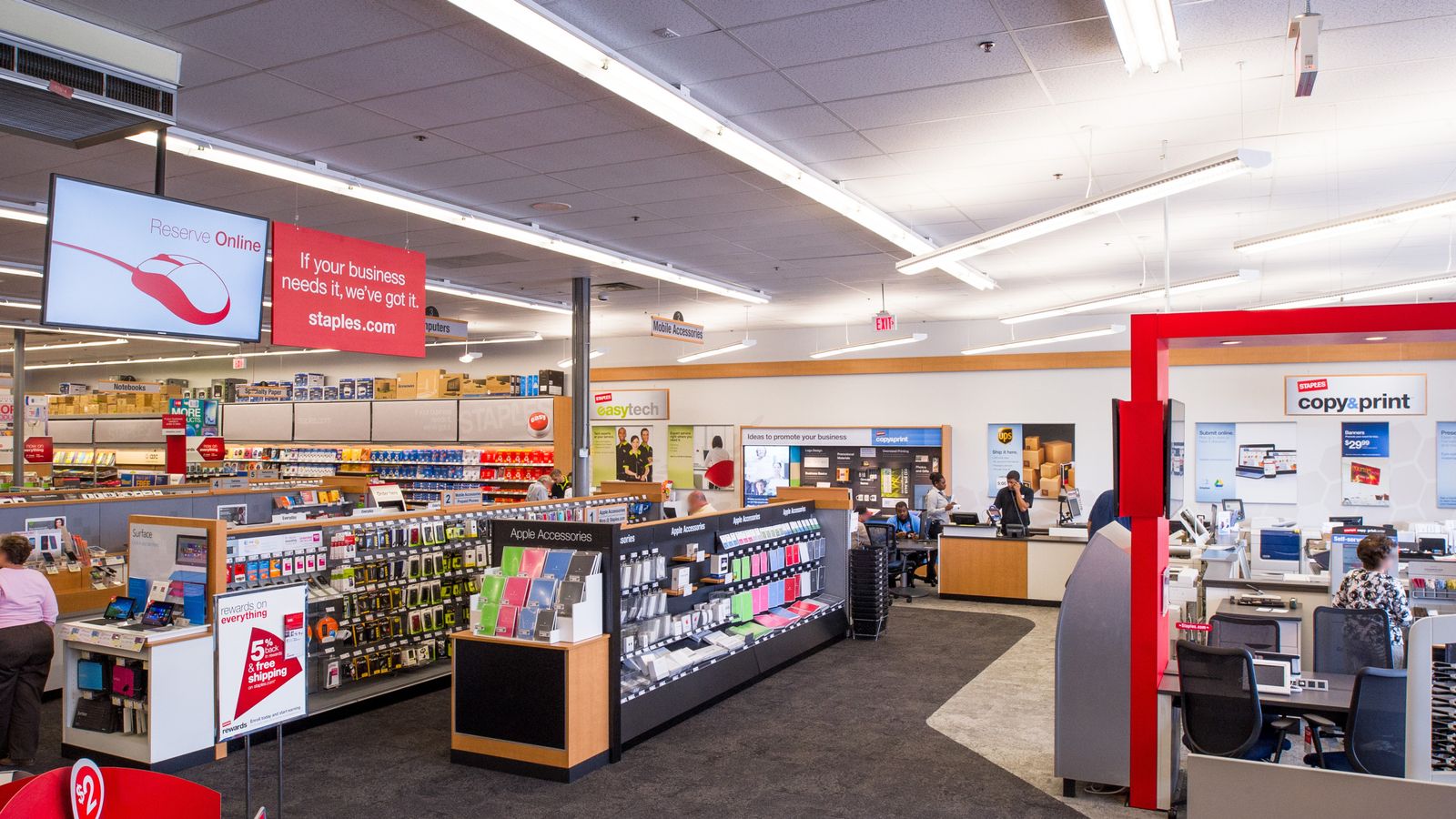 Staples UK internal shop stationery and office supplies