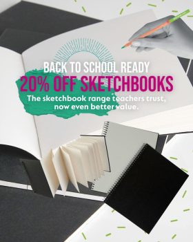Specialist Crafts: Enjoy 20% off our sketchbooks for back to school