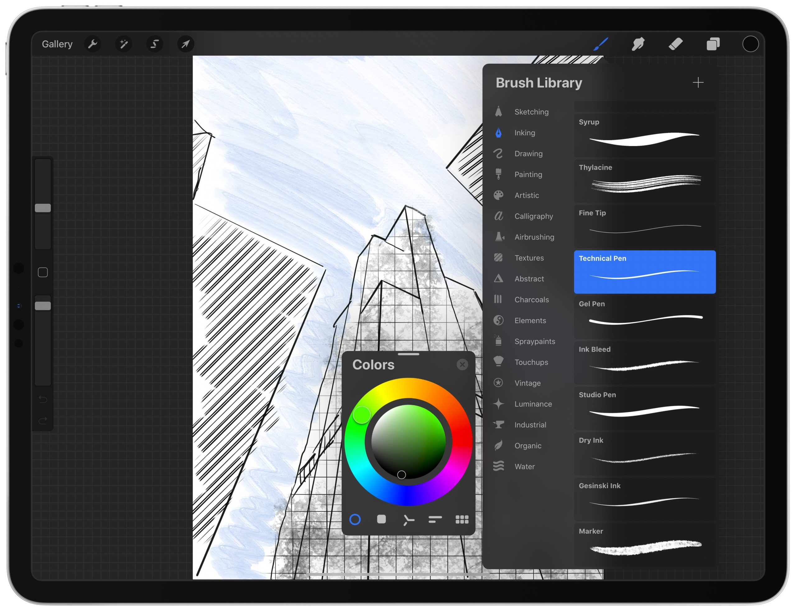 Procreate iPad digital art software