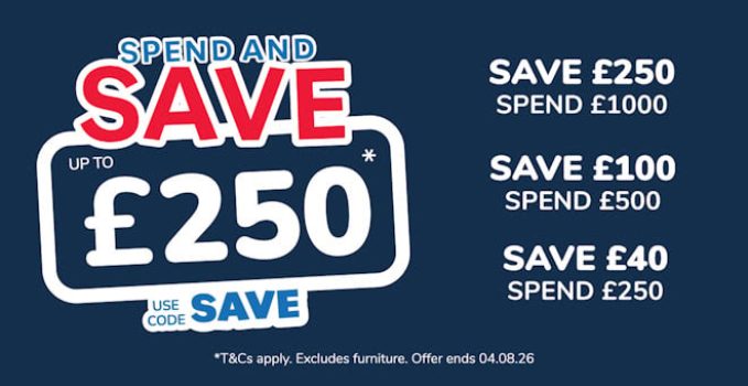 TTS: Up to £250 Off with Spend & Save