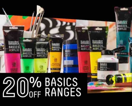 Liquitex: 20% off select Basics Acrylic Paints