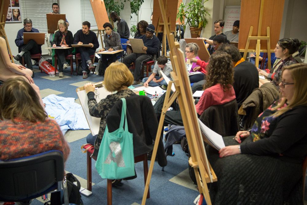 Casual drop-in life drawing class in East London