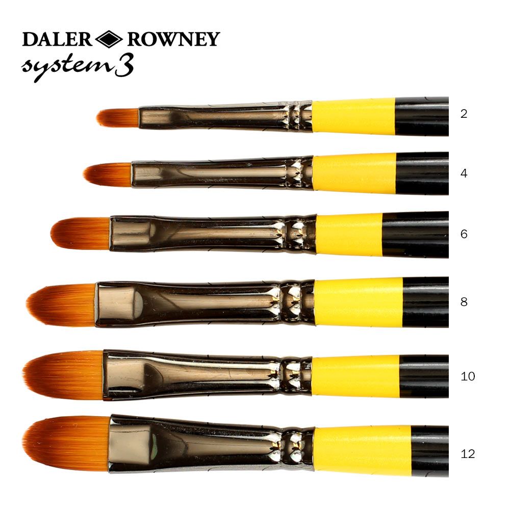 Daler-Rowney System 3 acrylic brushes