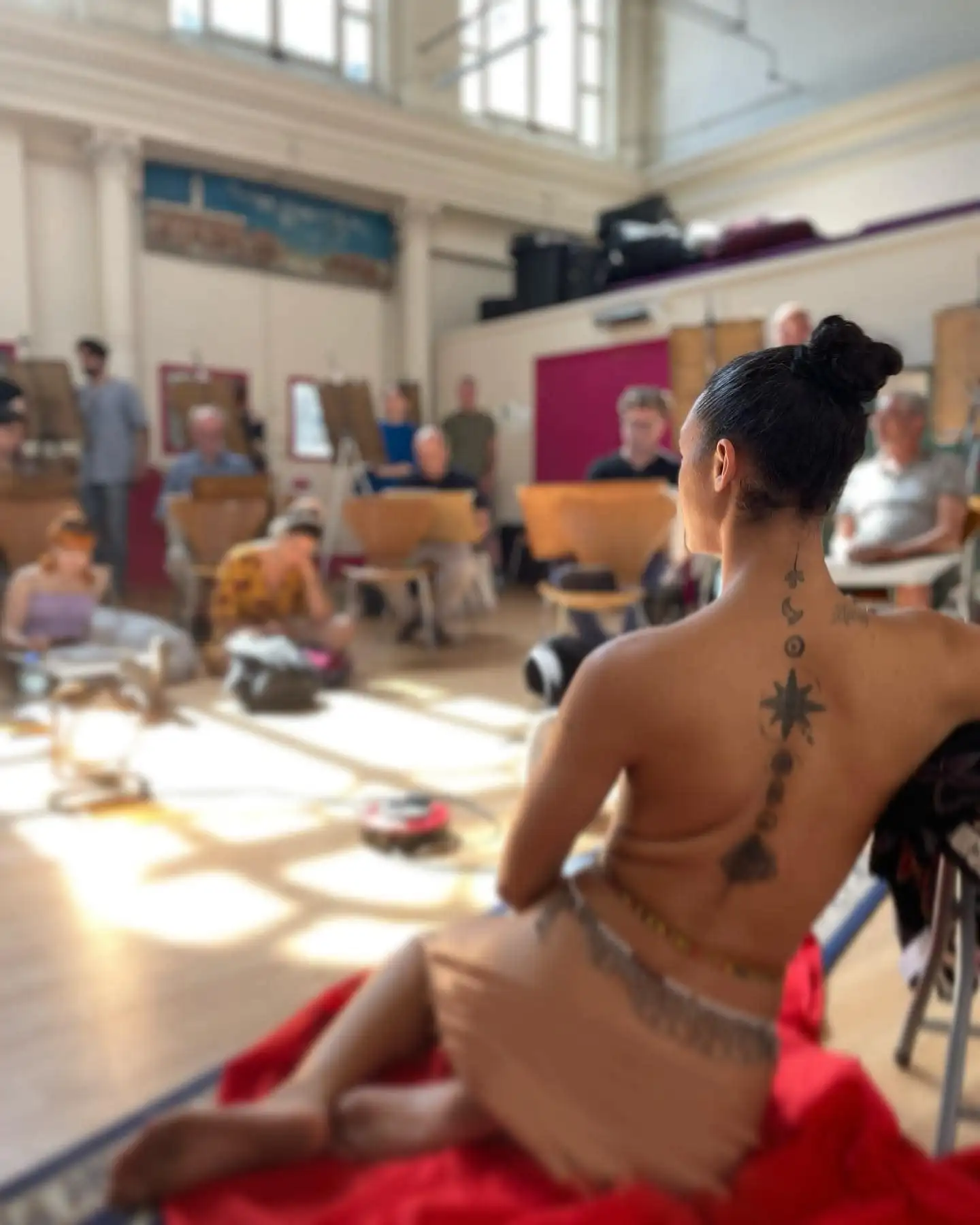 Life drawing class in progress