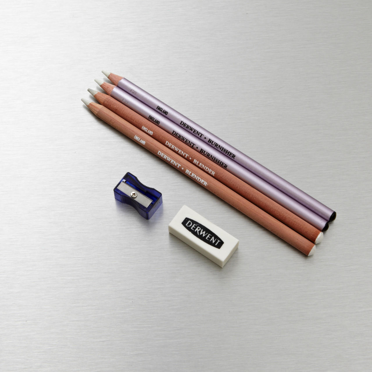 Derwent Blender & Burnisher Set with Eraser & Sharpener