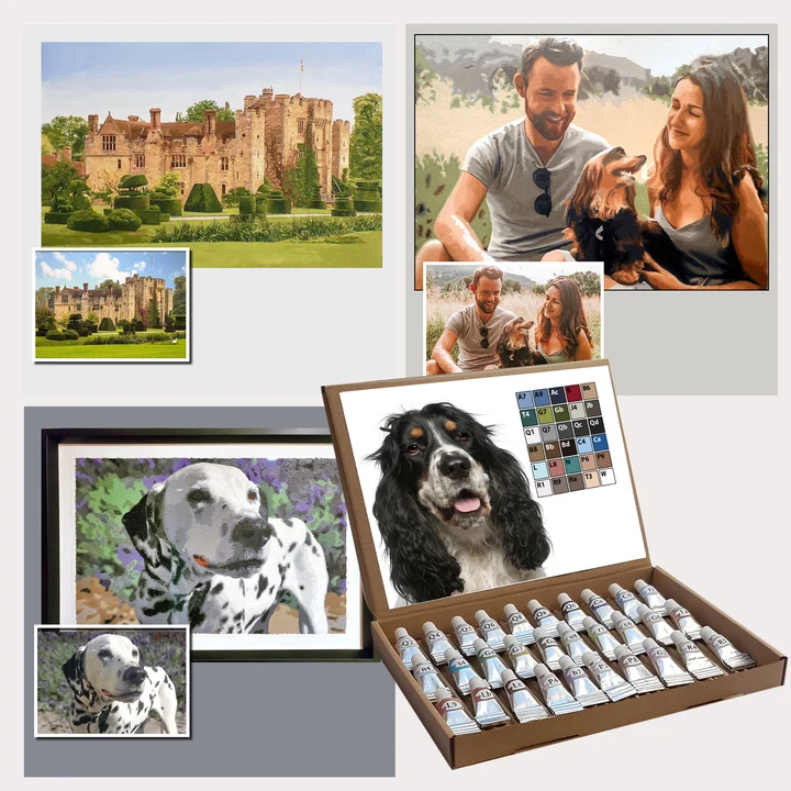 Painted by You handmade personalised paint by numbers kit UK