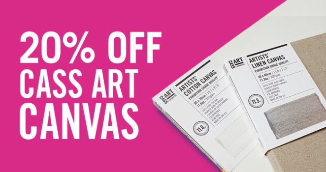 Cass Art: 20% Off Cass Art Canvas!