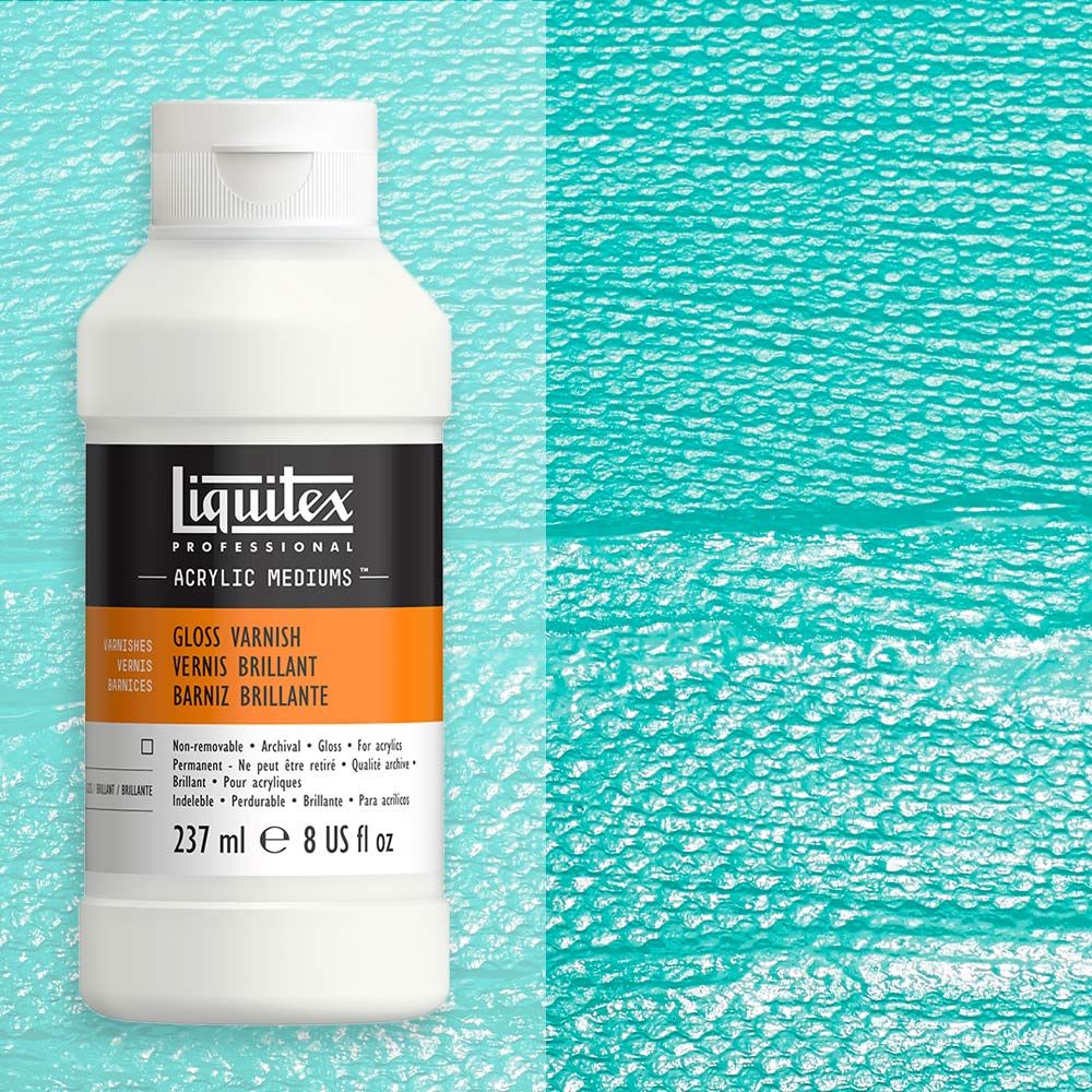 Liquitex Professional Gloss Varnish for sealing acrylic paint on wood