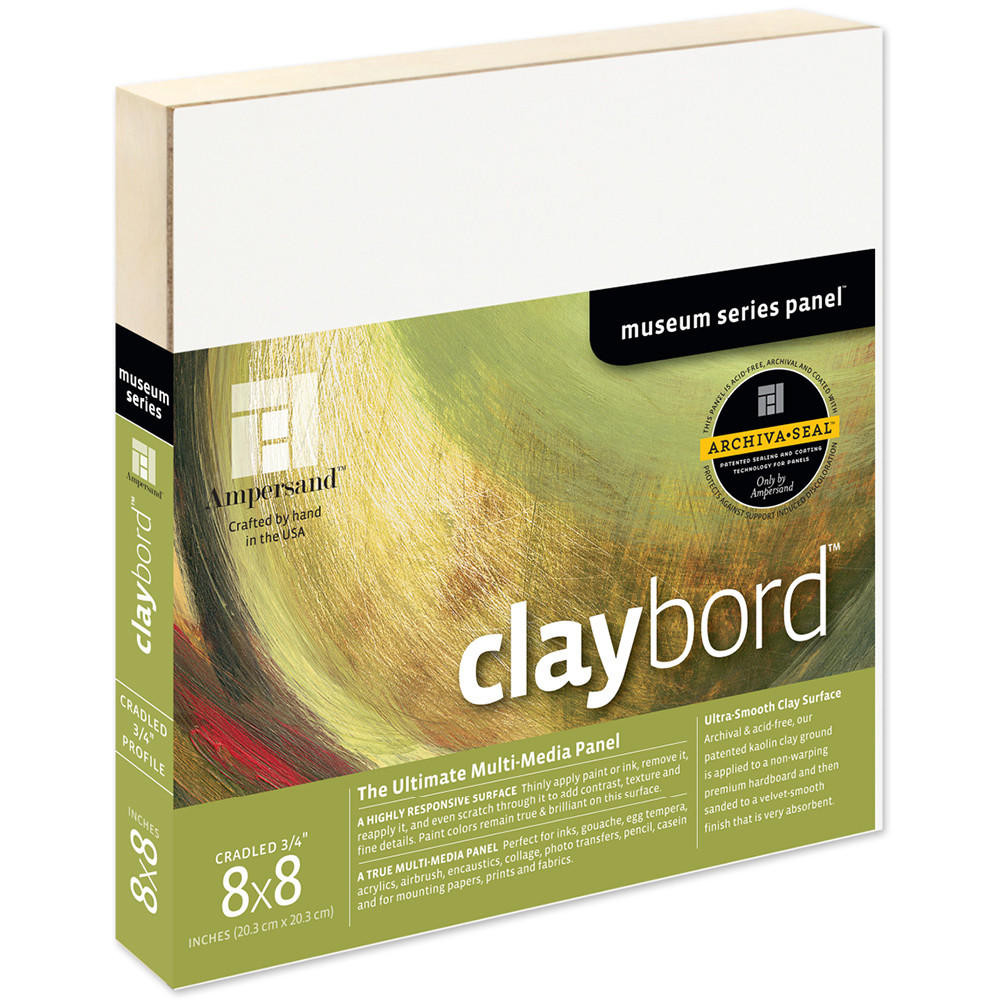 Ampersand Claybord Cradled 20.3cm – Ultra-Smooth Surface