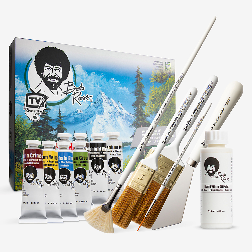 Bob Ross Landscape Master Oil Paint Set with Brushes & Knives