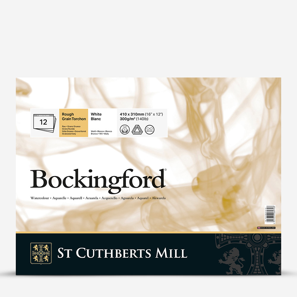 Bockingford Rough Watercolour Pad 300gsm, 16×12 inches, 12 Sheets