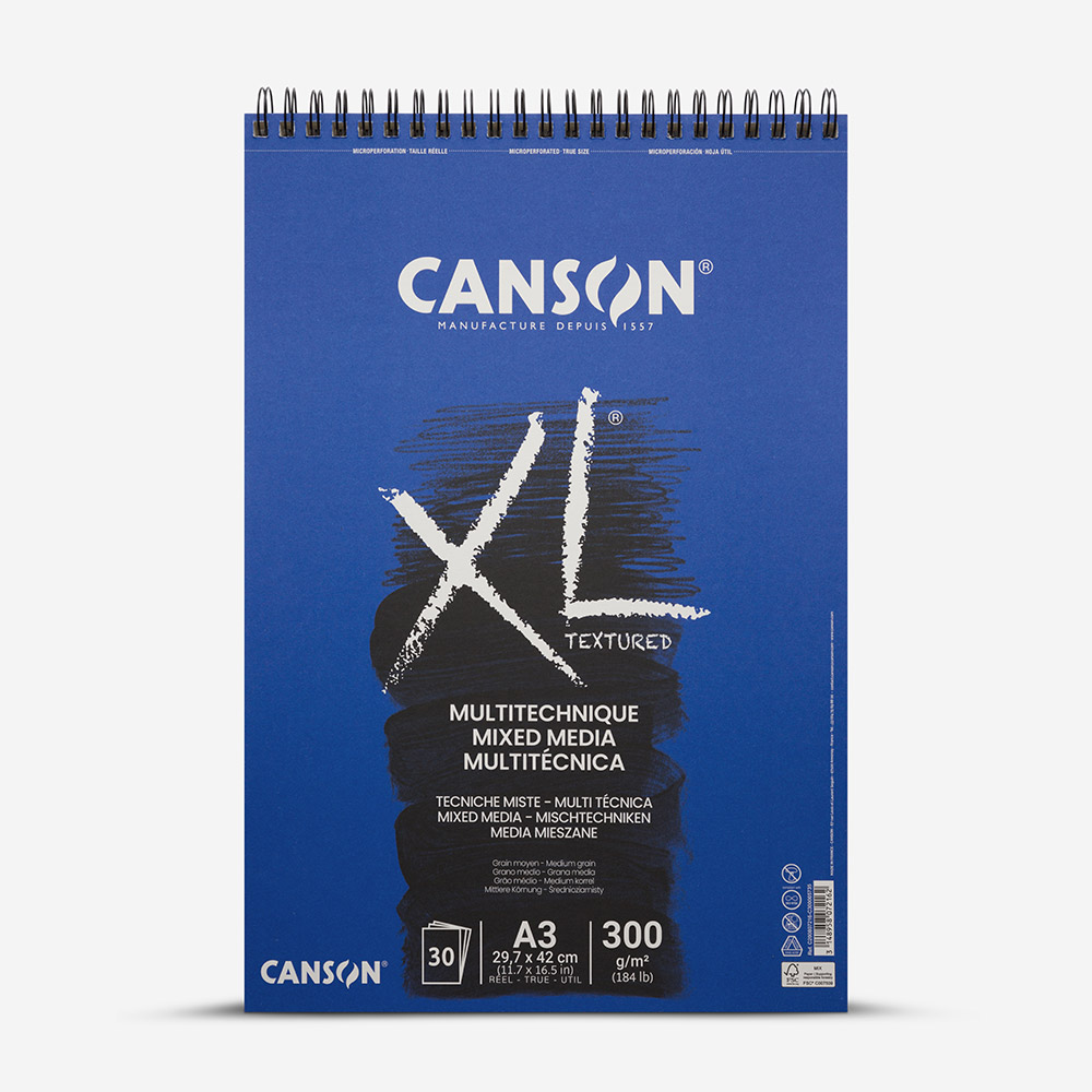 Canson XL A3 Mixed Media Pad 300gsm – Smooth Textured