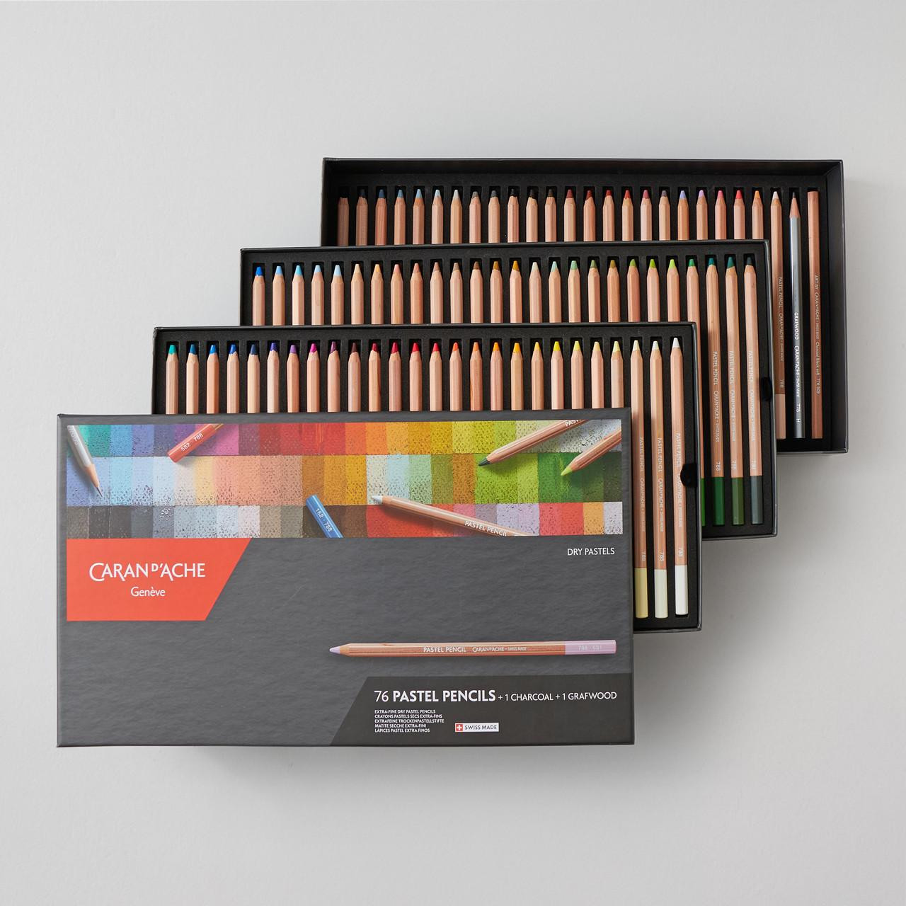 Caran D’ache 76 Assorted Water-Soluble Pastel Pencils Set