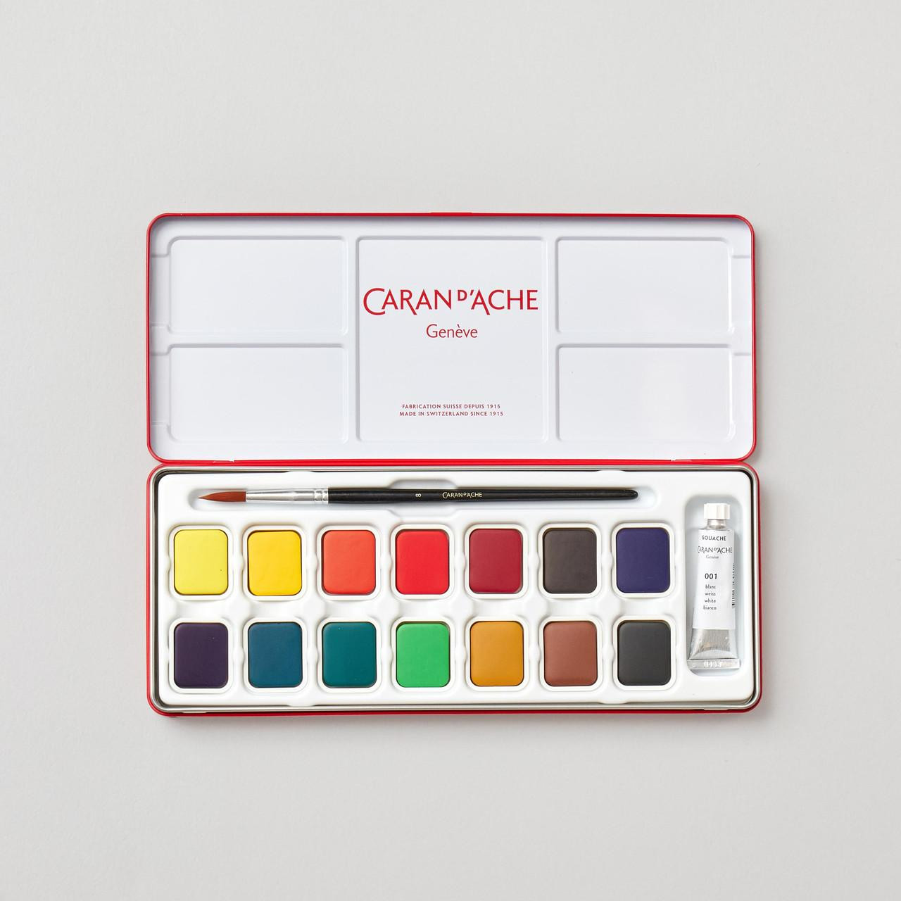 Caran D’ache Gouache Studio Box 16 Colours with Brush