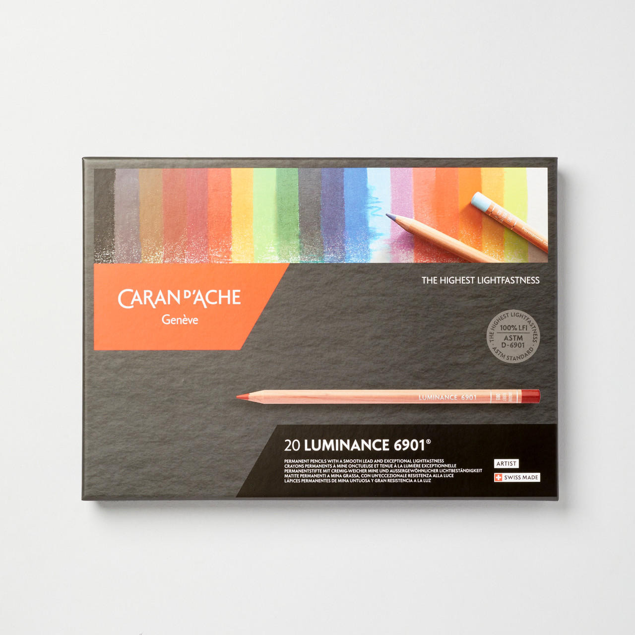 Caran D’ache Luminance 6901 Colour Pencil Set, 20 Wax Pencils