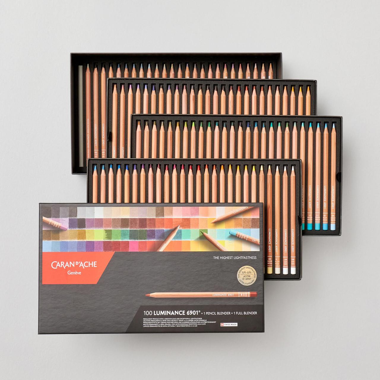 Caran D’ache Luminance 6901 100 Wax Colour Pencils Set