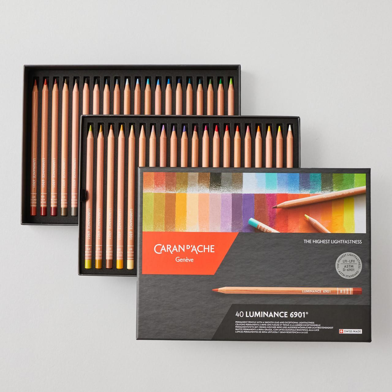 Caran D’ache Luminance 6901 Colour Pencils Set – 40 Colours