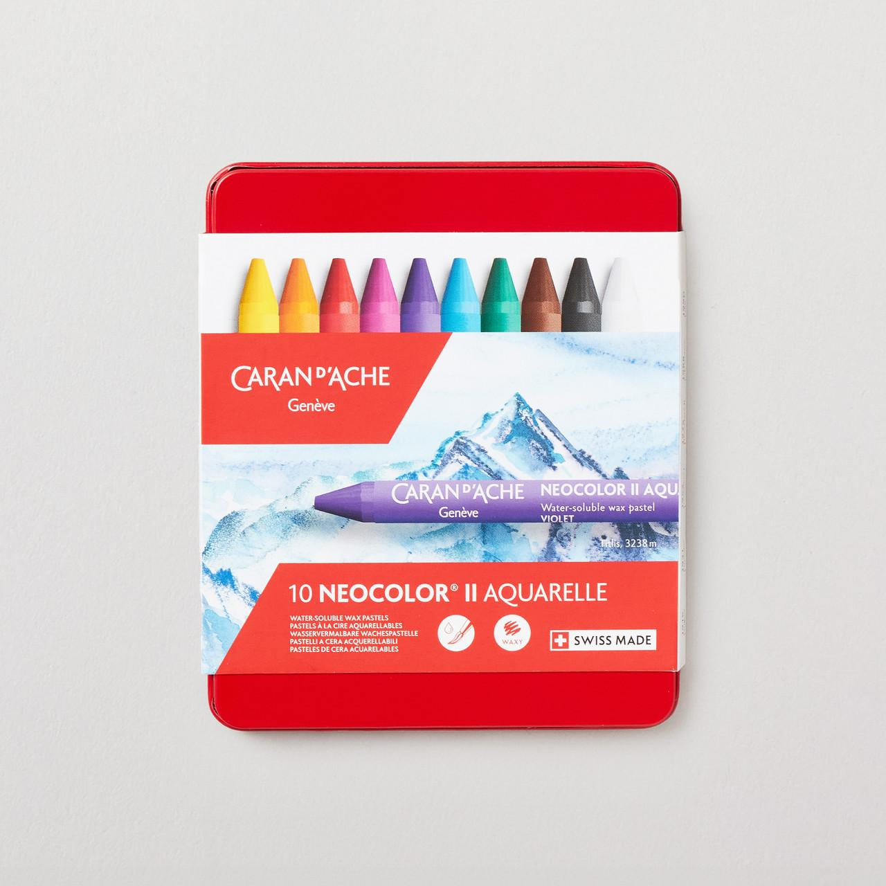 Caran D’ache Neocolor II Aquarelle Pastels – 10 Water-soluble Set