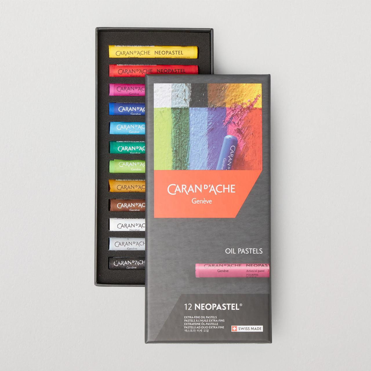 Caran D’ache Neopastel 12 Oil Pastels – High Blendability