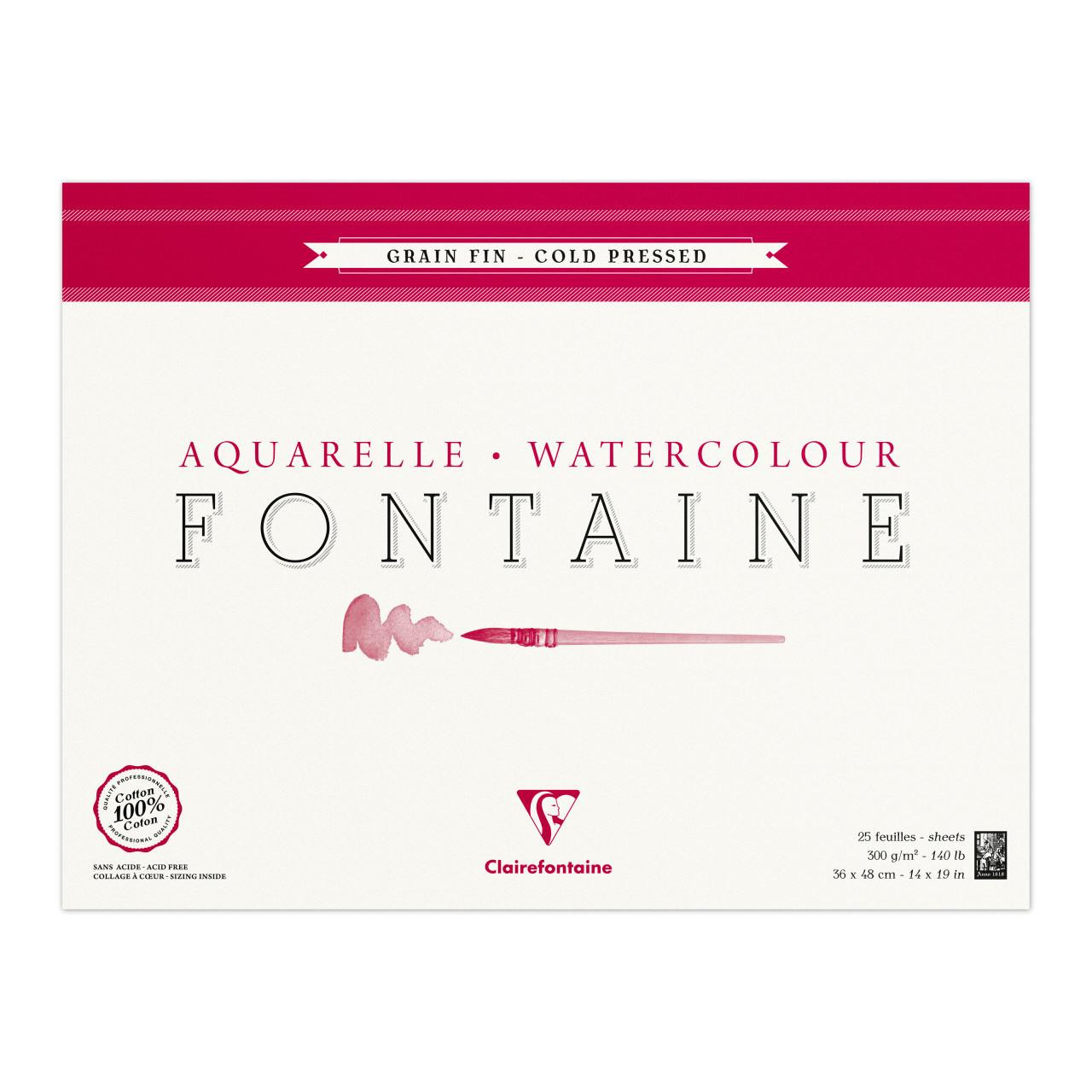 Clairefontaine Aquarelle 300gsm Cold Pressed Watercolour Block