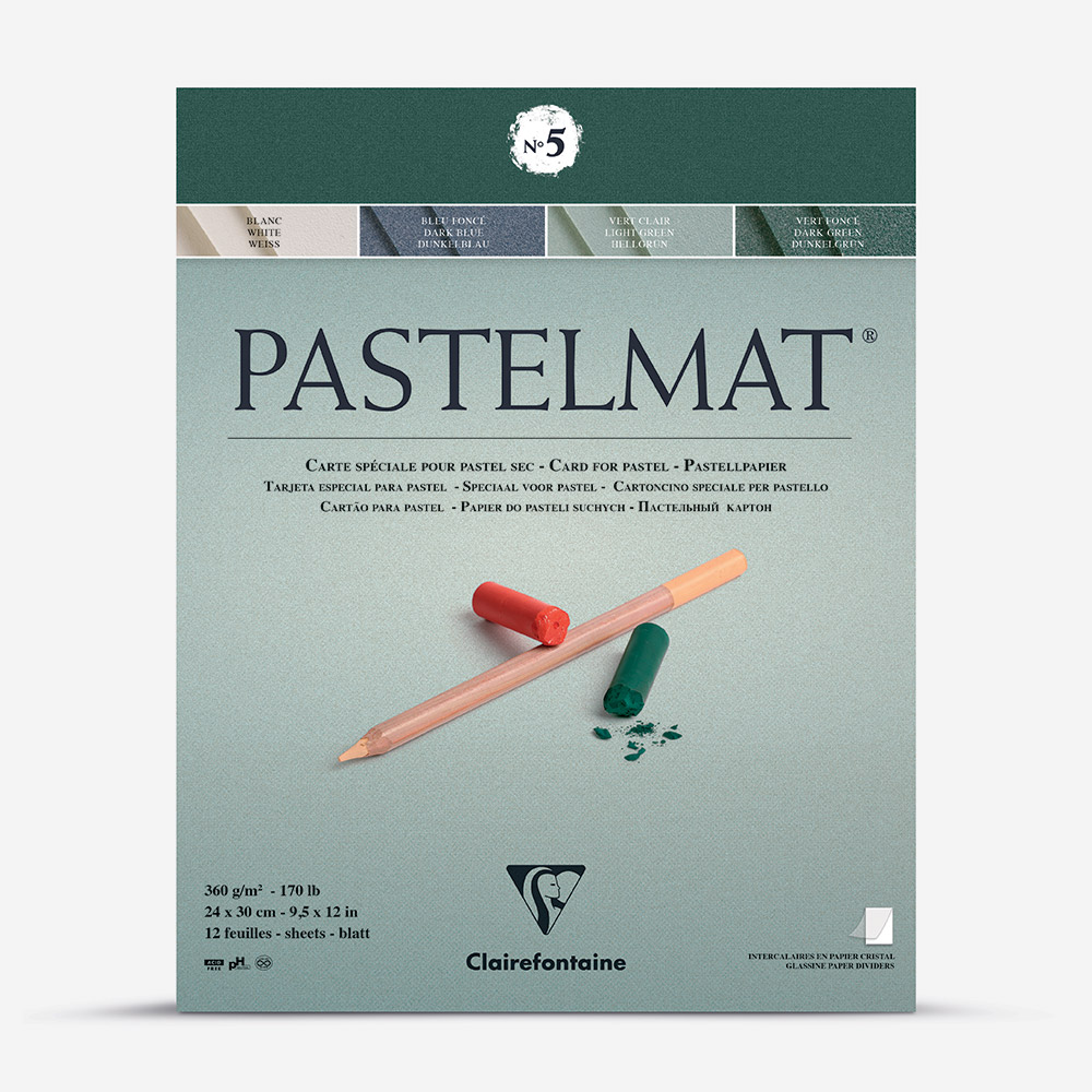 Clairefontaine Pastelmat Pad 12 Sheets 360gsm Cool Shades