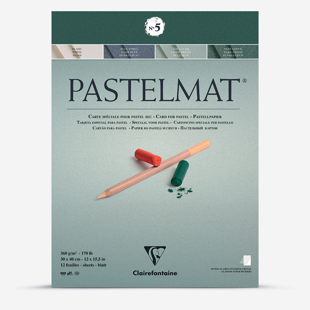 Clairefontaine Cool Shades Pastelmat Pad 360gsm 12 Sheets 30x40cm