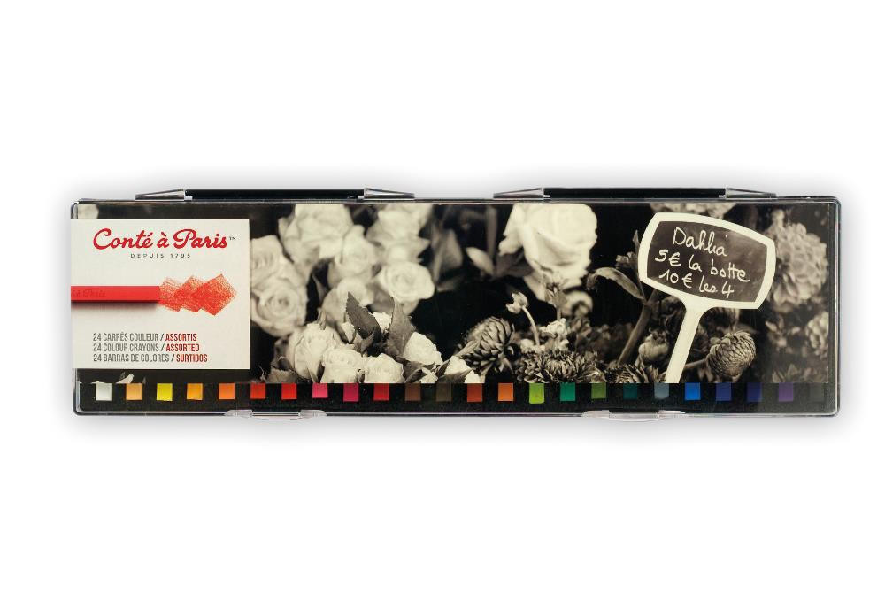 Conte a Paris Assorted Crayon Set – 24 Pigment Clay Crayons