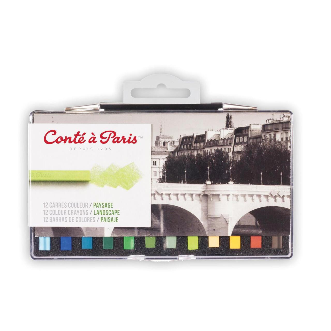 Conte a Paris Landscape Colour Carre Crayons – 12 High Intensity