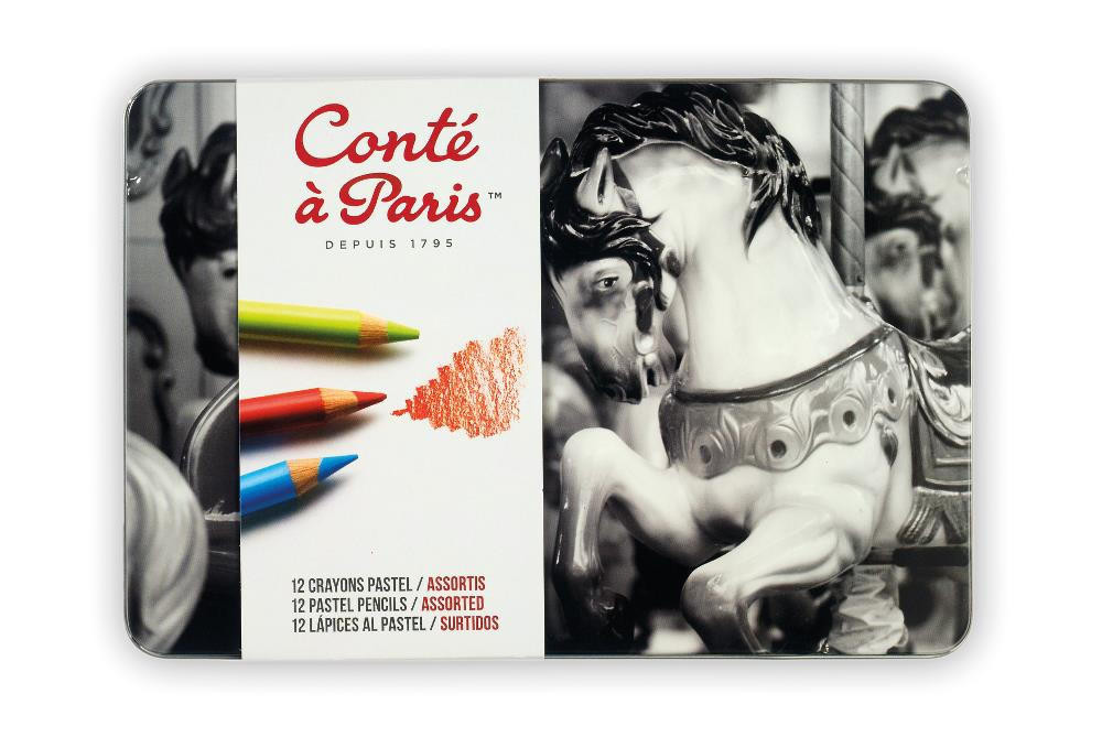Conte a Paris Pastel Pencil Set of 12 – Wood & Graphite 5mm