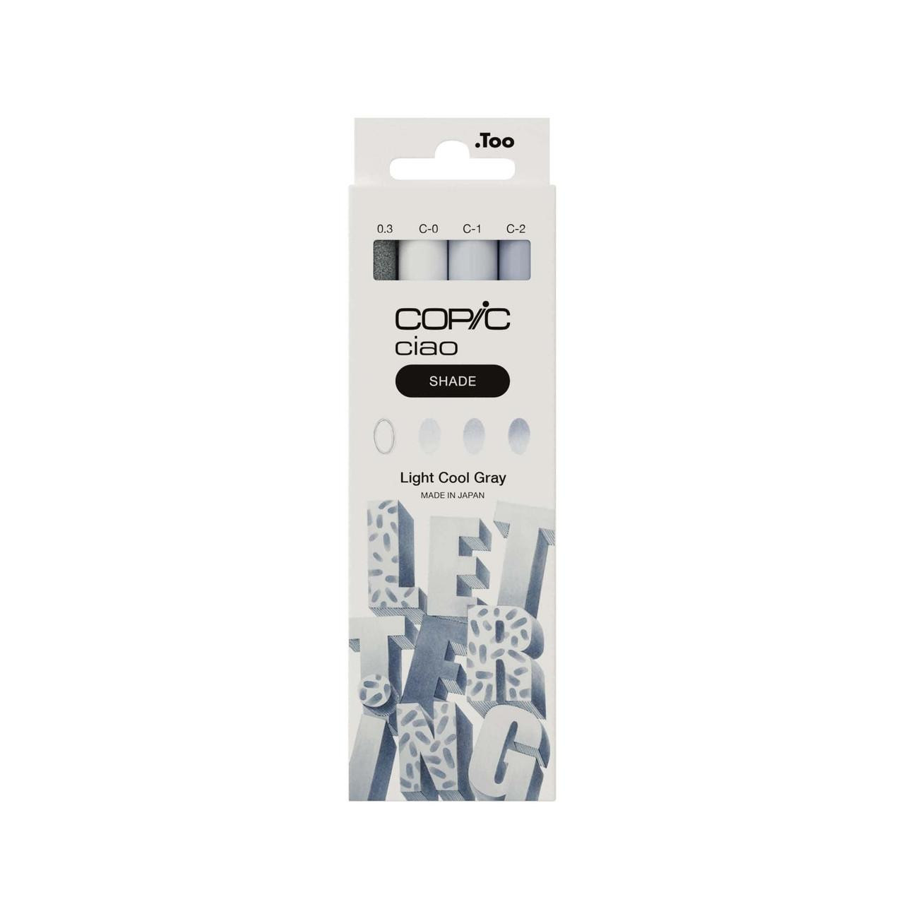 Copic Ciao Light Cool Grey Marker Set – 4 Alcohol-based Markers