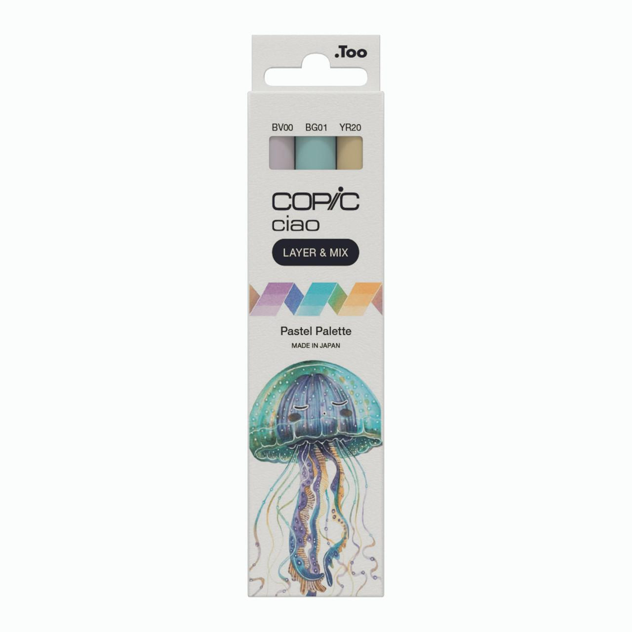Copic Ciao Pastel Marker Set of 3 – Alcohol-based, Refillable