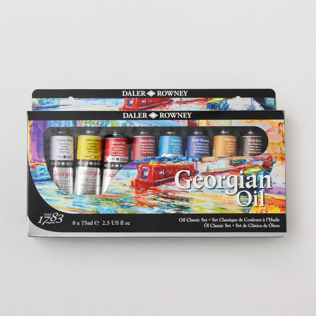 Daler-Rowney Georgian Oil Paint Set – 8 Assorted Colours, 28.13 ml