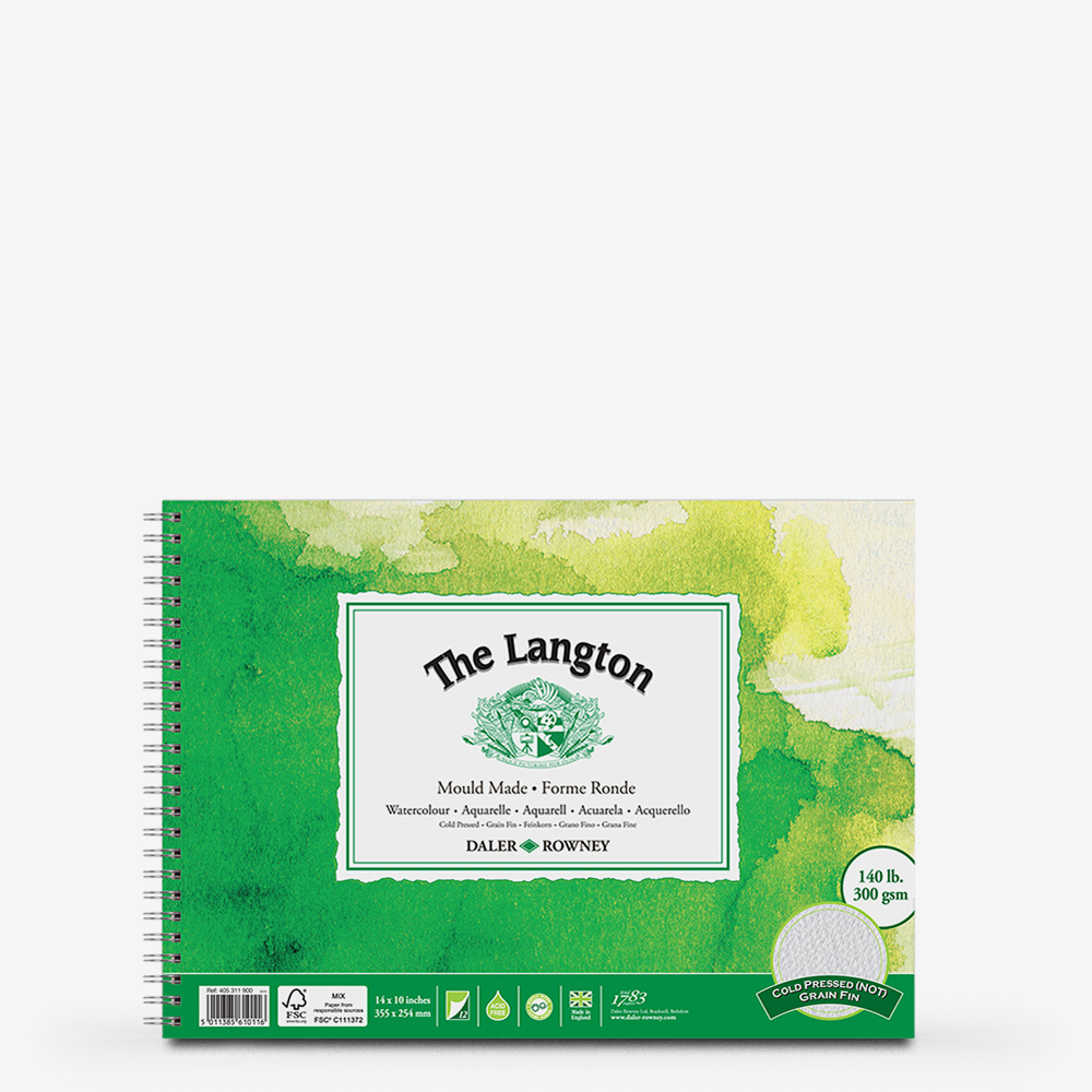 Daler Rowney Langton 300gsm Cold Press Watercolour Pad 14×10