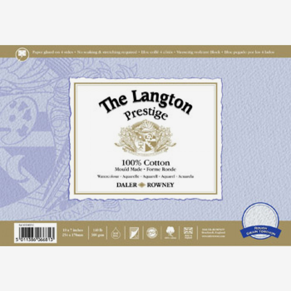 Daler Rowney Langton Prestige Watercolour Block 300gsm 12 Sheets