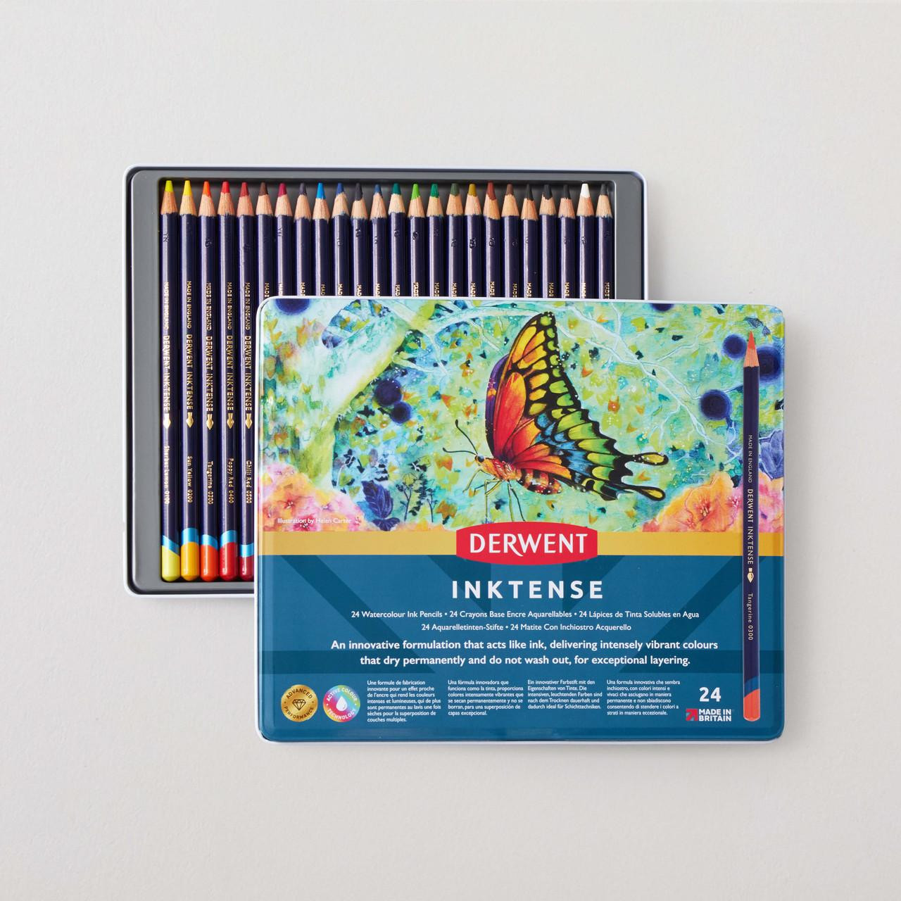 Derwent Inktense 24 Colour Pencils – Highly Pigmented