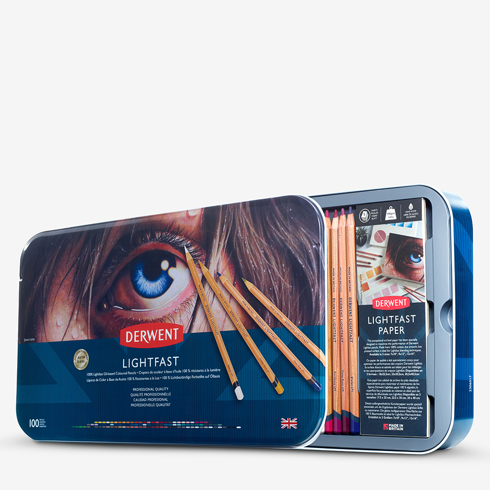 Derwent Lightfast 100 Colored Pencils Set – 100% Lightfast
