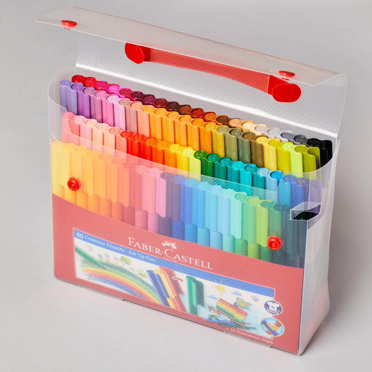 Faber-Castell Connector Pens Set of 80 – Age 3+, Plastic