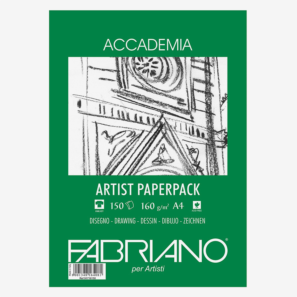 Fabriano Accademia A4 Artist Paper Pack – 150 Sheets, 160 gsm