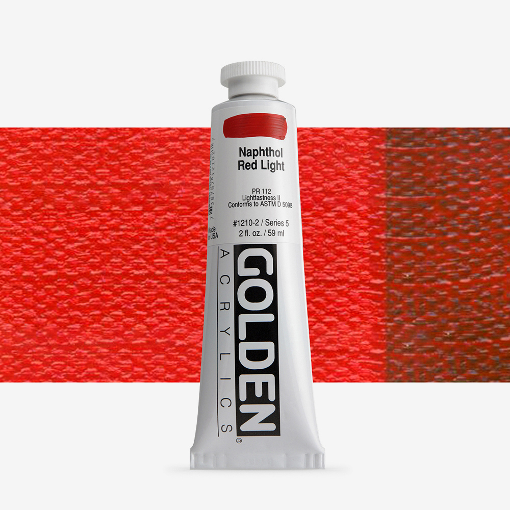 Golden Heavy Body Acrylic Naphthol Red 59ml – Light Red Paint
