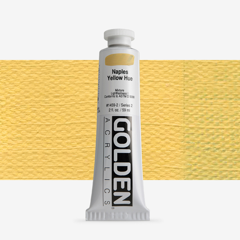 Golden Heavy Body Acrylic Naples Yellow 59ml – Water-resistant